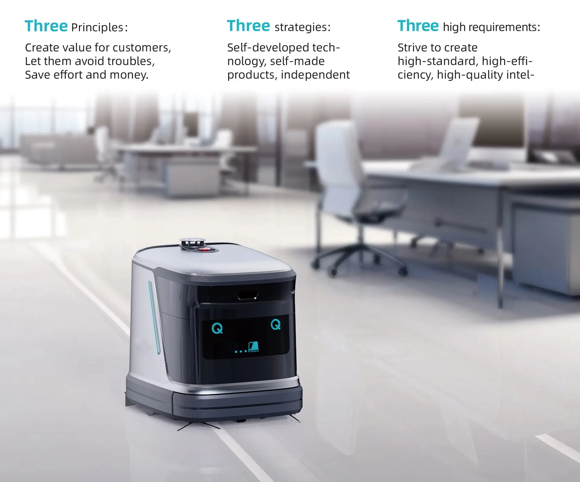 Small Vacuum Commercial Cleaning Robot for Industrial Warehouses Commercial Robot for Floor Cleaning in Warehouses