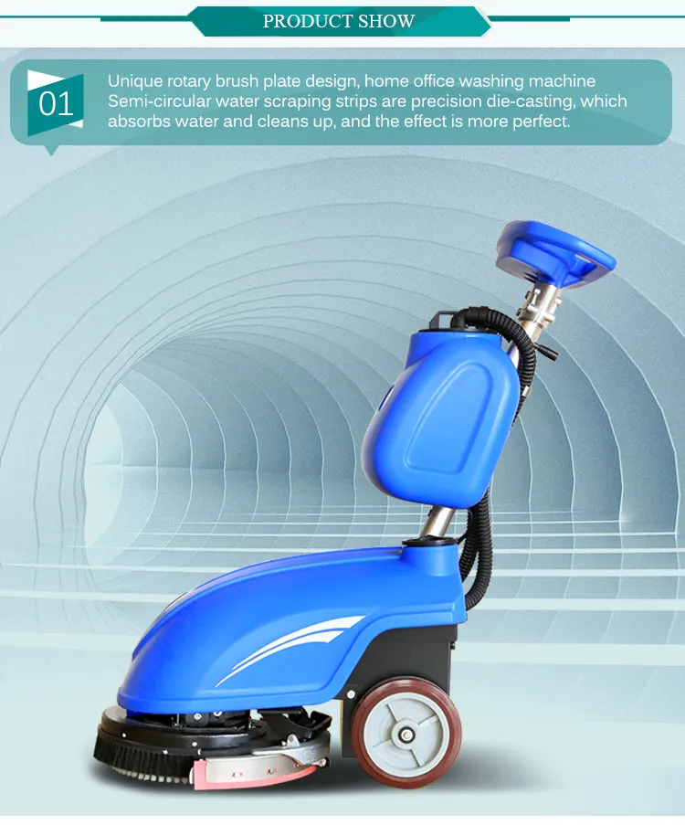 Hot Sale Small-Scale Wireless Battery-Powered Industrial Floor Cleaning Machine Hotels Restaurants and Home Use Floor Scrubber