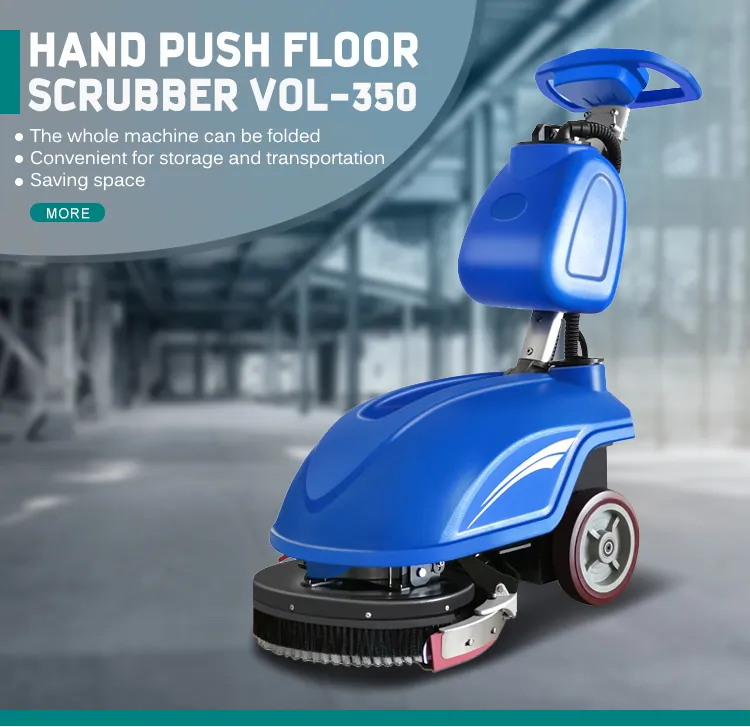 Hot Sale Small-Scale Wireless Battery-Powered Industrial Floor Cleaning Machine Hotels Restaurants and Home Use Floor Scrubber