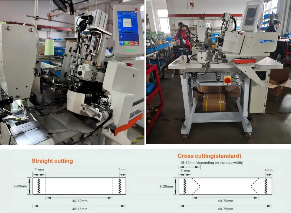 Automatic Double Needle Lockstitch Belt Loop Attaching Jeans Sewing Machine 254