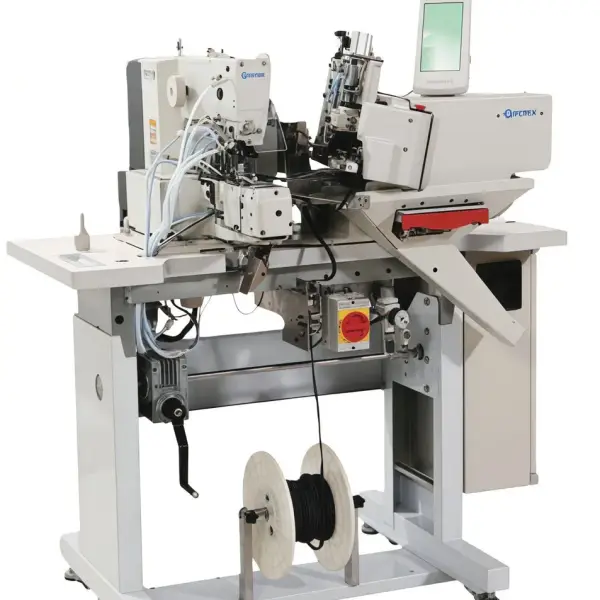 Automatic Double Needle Lockstitch Belt Loop Attaching Jeans Sewing Machine 254