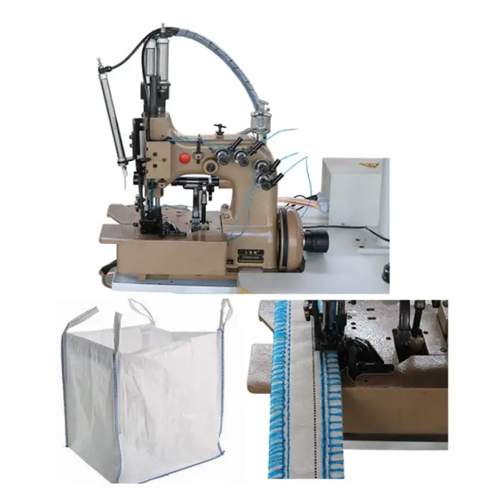 Industrial Double Needle Chain Stitch Sack Sewing Machine — Heavy Duty Bag Closer for Agricultural Sacks