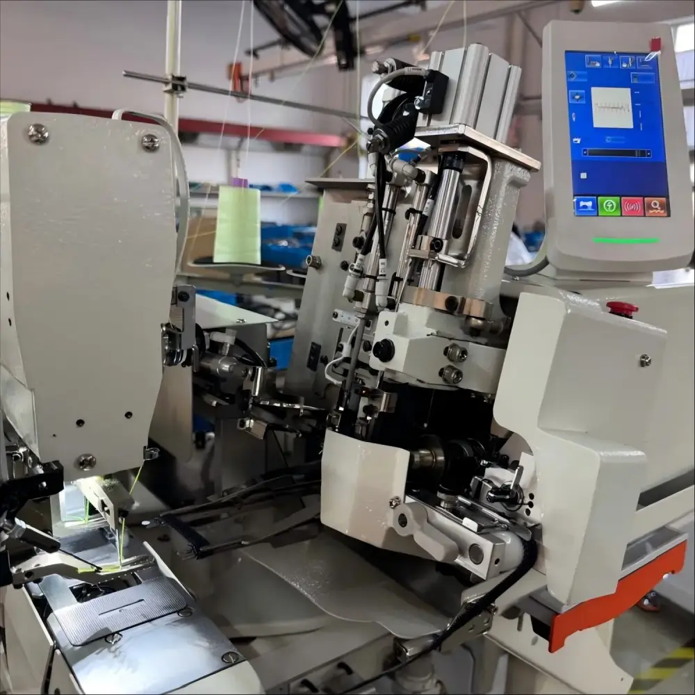 Automatic Double Needle Lockstitch Belt Loop Attaching Jeans Sewing Machine 254