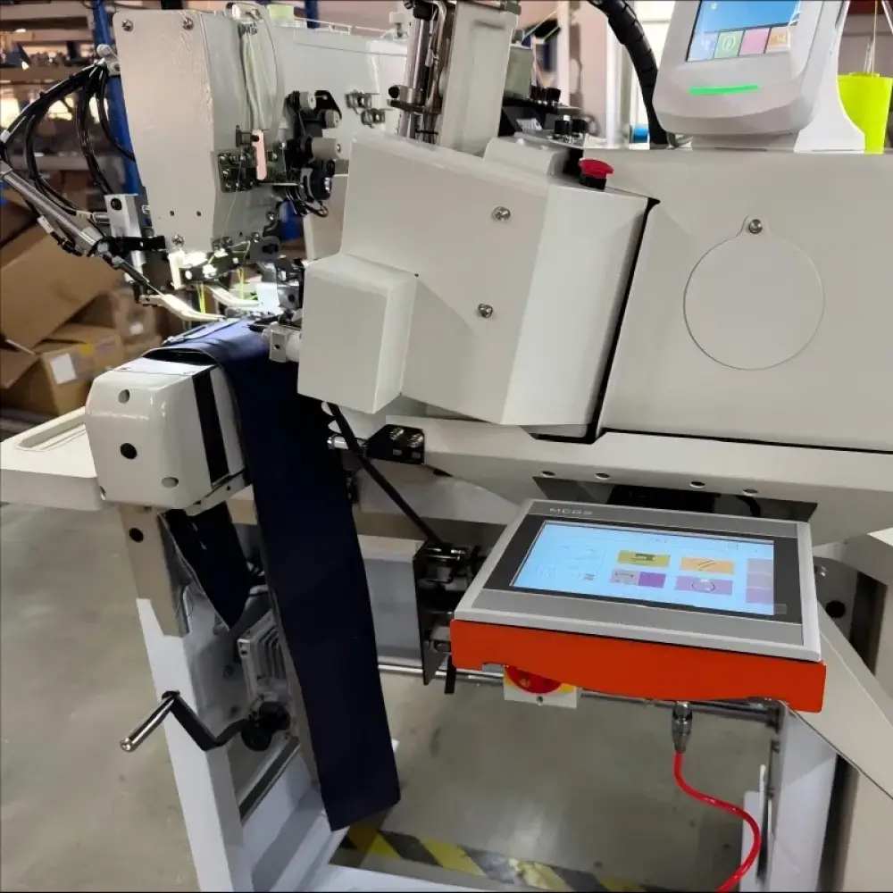 Automatic Double Needle Lockstitch Belt Loop Attaching Jeans Sewing Machine 254